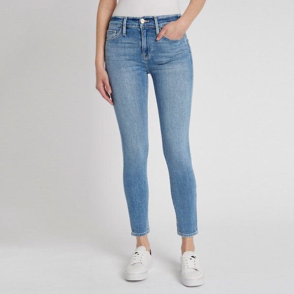 Frame Denim - Le Skinny de Jeanne Crop in Hightail Wash - Size 26 - Picture 1 of 12